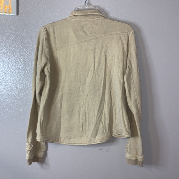 Volcom beige skater button Down jacket girls 12 - Picture 4 of 6